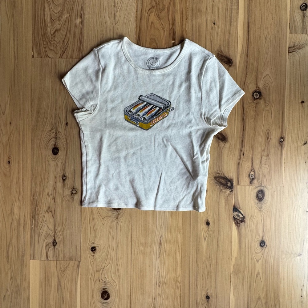 Urban Outfitters Cream Short Sleeve Tee